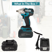 Plantex Cordless Impact Wrench with battery & charger/Brushless Motor/350 Nm Tourq/1/2 Square Head - (Blue & Black)