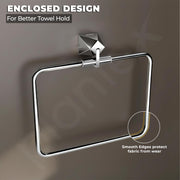 Plantex Towel Ring for Bathroom/Pure Brass Towel Holder/Towel Stand/Hanger/Bathroom Accessories - Pack of 1 (APS-ASC-05, Chrome)
