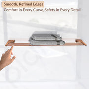 Plantex Smero Pure Brass 24 inch Towel Rack for Bathroom/Towel Stand/Hanger/Towel Holder/Towel Bar/Bathroom Accessories - Smart (PVD Rose Gold)