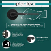 Plantex Main Door Lock/Mortise Lock for Door/Door Lock for Home with Brass Lock Body & Cylinder (7060 - Z-Black)