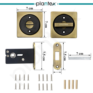 Plantex Door Lock Latch/Baby Latch for Bathroom/Door Latch Lock/Door Chitkani Home/Bedroom - (DTM-620, Brass Antique and Black)