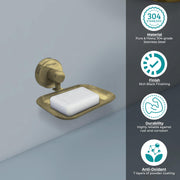Plantex Galaxy 304 Grade Stainless Steel Single Soap Dish/Soap Stand/Soap Holder/Bathroom Accessories - (Brass Antique)
