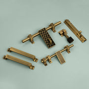 Plantex Stainless Steel Door Kit for Single Door/Door Hardware/Door Accessories (10 inch Al-Drop,8 inch Latch, 7 inch 2 Handles,7 inch Tower Bolt and 4 inch Door Stopper) - (DMAL-06-Brass Antique)