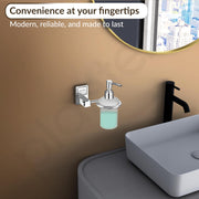 Plantex 304 Grade Stainless Steel Liquid Soap Dispenser/Shampoo Dispenser/Hand Wash Dispenser/Bathroom Accessories Pack of 1, Darcy (Chrome)