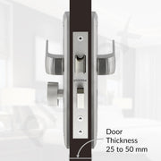 Plantex Main Door Lock Handle Set/6-Lever Locks Mechanism with 3 Years of Warranty/Mortise Lock with 3 Keys, Brass Locks Body & Cylinder(PTP-06 Matt)