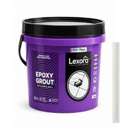 Plantex Lexora Epoxy Grout/3-Part Epoxide Resin Tile Grout/Floor & Wall Tiles Joints/Waterproof & Stain Proof/Bathroom & Industrial Use - 1 kg (Show White)