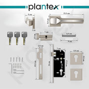 Plantex Mortise Handle Lock for Main Door/Premium Door Lock Set for Home with 3 Years Warranty (Chrome & Satin)