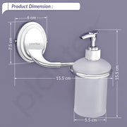 Plantex 304 Grade Stainless Steel Liquid Soap Dispenser/Shampoo Dispenser/Hand Wash Dispenser/Bathroom Accessories Pack of 1, Cubic (Chrome)