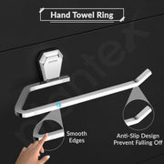 Plantex Towel Holder for Bathroom/304 Grade Stainless Steel Napkin Ring/Towel Hanger/Towel Ring/Bathroom Accessories - Pack of 1 (PM-2404, Chrome)