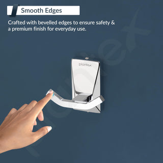 Plantex 304 Grade Stainless Steel Crystal Robe Hook/Cloth Hanger Hook/Door Hanger/Hook/Bathroom Accessories - Crystal (Chrome)