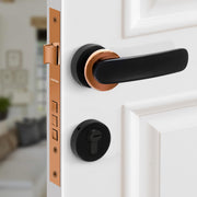 Plantex Door Lock for Home/Main Door Lock Set with 3 Computerized Key/Mortise Lock for Door with Brass Lock Body & Cylinder (SM037, Rose Gold & Black)