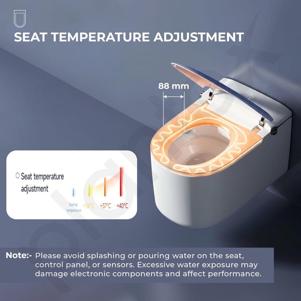 Plantex Wall Hung Ceramic Smart Commode/6 Ltr Water Tank Capacity with ...