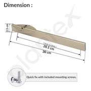 Plantex Cabinet Handle/Kitchen Cabinet Door Handle/Wardrobe/288 mm Cupboard Handle/Door Pull-Push Handle for Home/Office - Pack of 2 (Satin)
