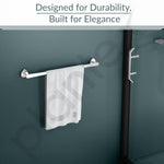 Plantex  J4 Stainless Steel Towel Holder in Bathroom/Cloth Hanger for Bathroom/24 Inch Single Towel Rod/Bathroom Accessories (Chrome Finish) Angel
