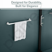 Plantex  J4 Stainless Steel Towel Holder in Bathroom/Cloth Hanger for Bathroom/24 Inch Single Towel Rod/Bathroom Accessories (Chrome Finish) Angel