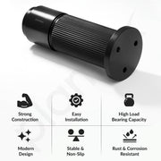 Plantex 4 Inch Sofa Leg for Bed Furniture/Aluminium Sofa Leg for Table/Support Legs/Furniture Leg - Pair of 2 (4 Piece) (DTS-77, Black)