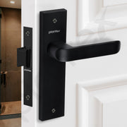 Plantex Heavy Duty Door Lock ÃƒÂ¢Ã¢â€šÂ¬Ã¢â‚¬Å“ Bathroom Door Lock/Mortise 8inch Keyless Plate Handle Set for Home/Bathroom/Store Room/Balcony/Office with Baby Latch (8110, Z-Black)