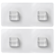 Plantex Self-Adhesive Double Sticker for Bathroom/Hanger for Bedroom/Livingroom/Magic Sticker for Wall/Strong Magic Adhesive Sticker for Kitchen Corner Shelf -Pack of 2 (14x7cm)