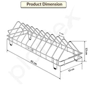 Plantex Stainless Steel Dish Rack/Thali Stand/Plate Fixer/Plate Stand/Tandem Box Accessories (Chrome)