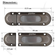 Plantex Door Stopper/Door Latch for Main Door/Baby Latch for Bathroom/Door Lock for Home and Office Doors - Pack of 4 (Satin Black)