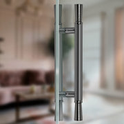 Plantex 14 Inch Main Door Handle/Pull Push Door Handle for Home/3 Years Warranty Pack of 1 (122 - Grey Glossy)