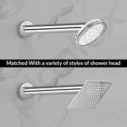 Plantex 9-Inch Round Shower Arm for Overhead Shower/Stainless Steel Shower Pipe/Wall Mount Bathroom Fitting with Â½-Inch Thread - Pack of 1 (Chrome)