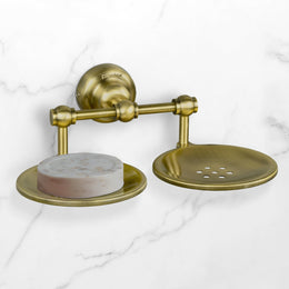 Plantex 304 Grade Stainless Steel Double Soap Holder Stand for Bathroom and Wash Basin/Bathroom Accessories - Skyllo (Antique)