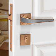 Plantex Premium Door Lock with 3 Years of Warranty/Main Door Lock for Home/Mortise Lock for Door - Main Door Lock Set (7091-PVD-Choco & Satin Black Matt)