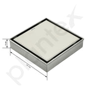 Plantex 304 Grade Stainless Steel Multipurpose Drain Cover with Tile Insert Grate/Bathroom Drain Cover/Bathroom Drain Jali (6 x 6 inches) - Matt