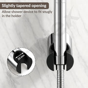 Plantex Hand Shower Holder For Bathroom/Adjustable Handheld Shower/Wand Holder/Wall Mount Bracket - Pack of 2 (Chrome & Black)