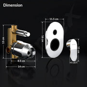 Plantex Single Lever Concealed Mixer with High Flow Diverter/Brass Concealed Body with Operating Lever & Wall Flange/Bathroom Shower Mixer Valve - Chrome (Across-5684)