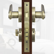Plantex Triple Security Door Lock for Home/Main Door Lock Set with 3 Years of Warranty/Mortise Lock for Door with Brass Lock Body & Cylinder (34 -Brass Antique & Black)