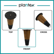 Plantex Heavy Duty Stainless Steel 4 inch Sofa Leg/Bed Furniture Leg Pair for Home/Furniture Sofa Legs for Table/Sofa Support Legs/Sofa Furniture Leg (Black) Set of 10 Pcs