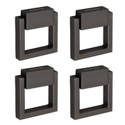 Plantex Drawer Kadi/2 Inch Chest Handle for Drawer/Square Cabinet Kadi/Pull-Push Small Kadi for Home/Office Drawer - Pack of 4 (SH-358, Satin Black)