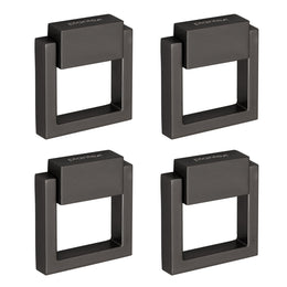 Plantex Drawer Kadi/2 Inch Chest Handle for Drawer/Square Cabinet Kadi/Pull-Push Small Kadi for Home/Office Drawer - Pack of 4 (SH-358, Satin Black)