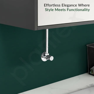 Plantex Single Lever Angle Cocke for Bathroom with Brass Spindle/Angle Valve with Wall Flange and Teflon Tape/Stop Cock for Wash Basin/Kitchen- Pack of 1 (MKS-1274-Chrome)