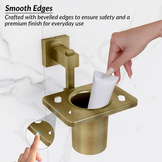 Plantex 304 Grade Stainless Steel Tooth Brush Holder/Tumbler Holder/Bathroom Accessories - Splash (Antique)