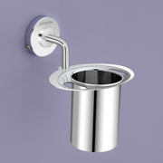 Plantex 304 Grade Stainless Steel Tumbler Holder/Tooth Brush Holder/Bathroom Accessories - Daizy (Chrome)