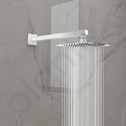 Plantex 14-Inch Shower Arm for Overhead Shower/Stainless Steel Shower Pipe/Wall Mount Bathroom Fitting with ½-Inch Thread - Pack of 1 (Chrome)