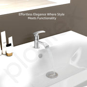 Plantex Long Neck Pillar Tap for Wash Basin with Brass Spindle/Wash Basin Taps for Home/Single Lever Water Tap with Teflon Tape/Bathroom Taps(Samar-Chrome)