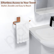 Plantex 304 Grade Stainless Steel Napkin Holder for Wash Basin/Towel Holder for Bathroom/Towel Holder/Towel Ring/Bathroom Accessories - Crystal (PVD Rose Gold)