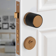 Plantex Main Door Mortise Lock/Brass Heavy Duty Door Knob Lock/Pull Handle Set for Home/Office - Door Accessories (Rose Gold - Black)