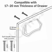 Plantex Drawer Kadi/3 Inch Chest Handle for Drawer/Rectangular Cabinet Kadi/Pull-Push Kadi for Home/Office Drawer - Pack of 3 (DTK-296, Brass Antique & Gold)