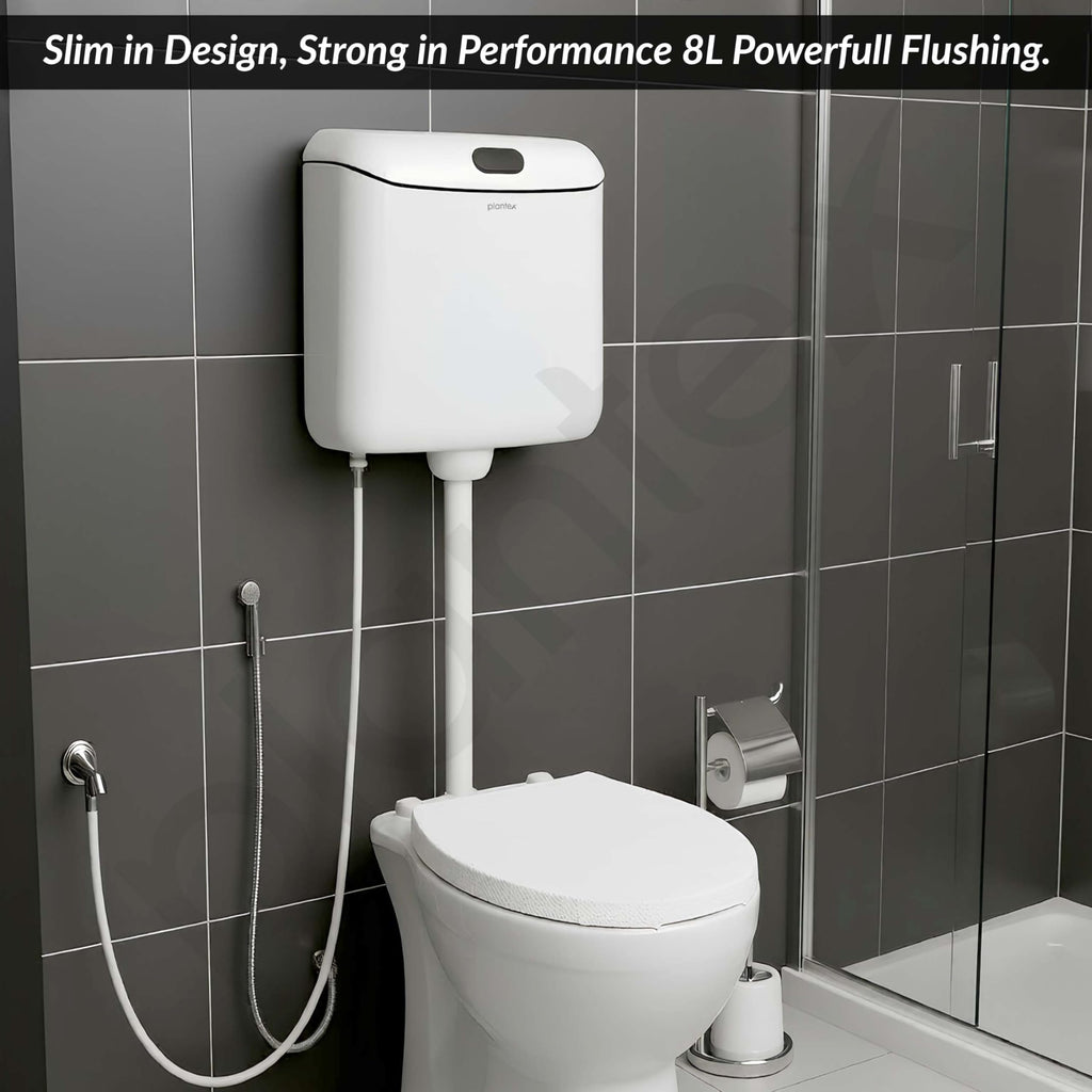 Plantex Single Flushing Cistern for Bathroom/Flush Tank for Toilet with ...