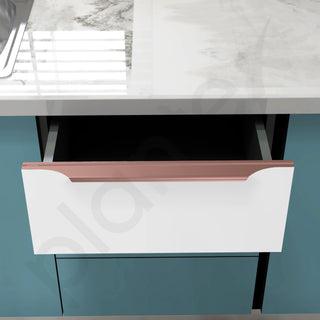 Plantex Profile Handle for Kitchen Cabinet/18 Inch Alluminium Drawer Profile Handle/Wardrobe Pull Handle for Home/Office/Hotel - Pack of 2 (Rose Gold)