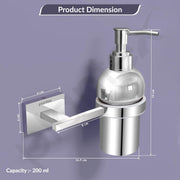 Plantex 304 Grade Stainless Steel wash Basin Handwash Holder and Dispenser for Liquid Soap Bathroom Accessories - Benz (Chrome)