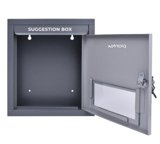 Plantex All in One Multipurpose use Letter Box for Home gate/Post Box/Suggestion Box/for Feed Back in Office/Complaint/Donation Box with Secure Lock - Pack of 15 - (Grey), Table Top or Wall Mount