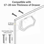 Plantex Drawer Kadi/3 Inch Chest Handle for Drawer/Rectangular Cabinet Kadi/Pull-Push Kadi for Home/Office Drawer - Pack of 4 (DTK-296, Rose Gold)