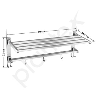 Plantex Stainless Steel Towel Holder in Bathroom/Cloth Hanger for Bathroom/Towel Rack/Towel Holder/Bathroom Accessories - 24 Inch (Chrome Finish)