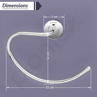 Plantex 304 Grade Stainless Steel Round Towel Ring for washbasin/Napkin Hanger for Bathroom/Hand Towel Holder/Bathroom Accessories - Daizy (Chrome)